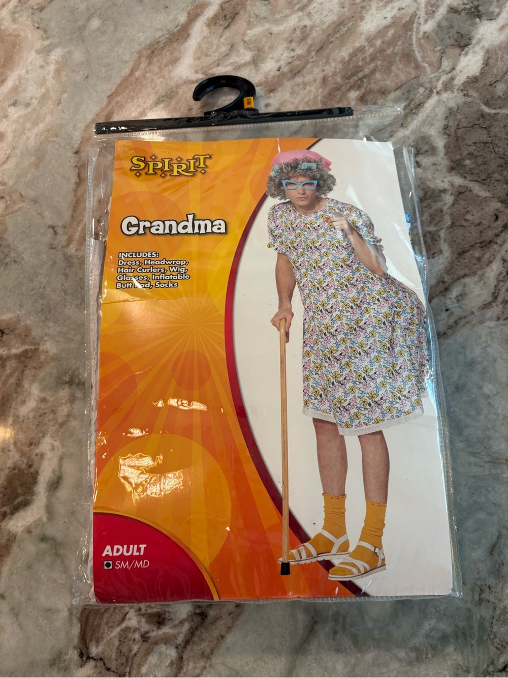 Spirit Of Halloween Grandma Costume Mens Dress Wig Small